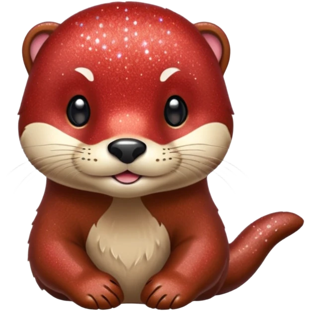 red glitter otter emoji