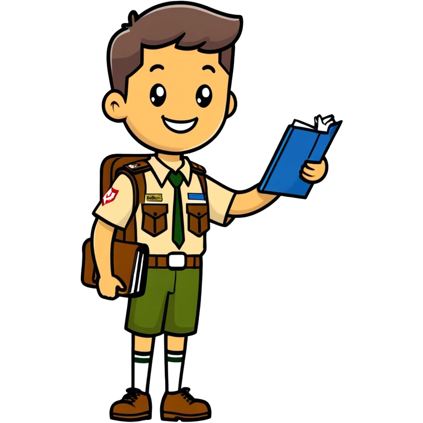 Scout leader adult black emoji