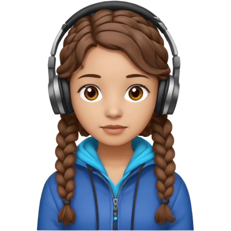 Я хочу дівчину з світлою шкірою корисним волоссям коричне вими очима і з навушниками і в теплому одязі і кучеряве не дуже у косичці  emoji