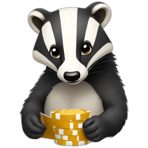badger playing poker emoji