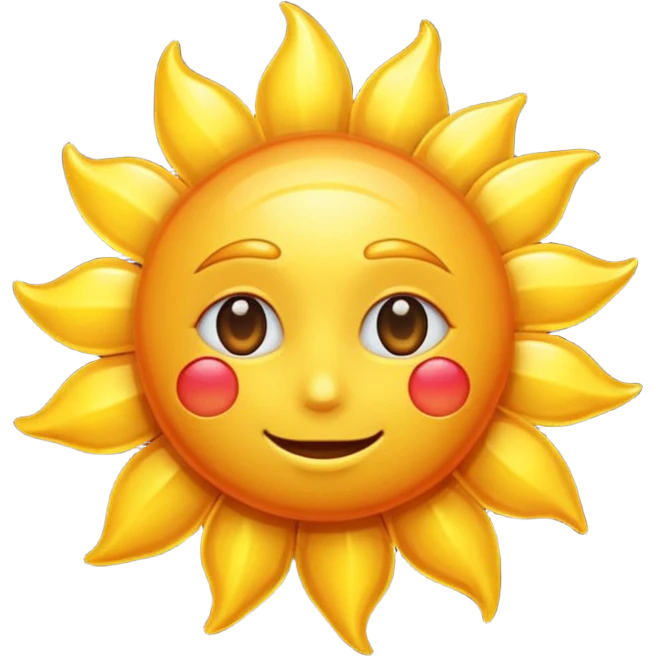 realistic shiny sun emoji