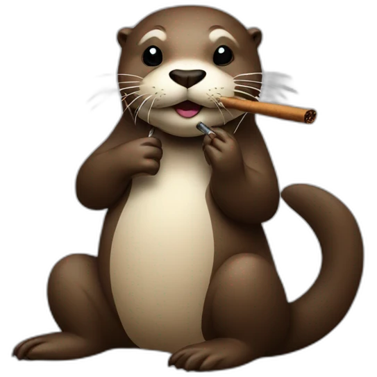 otter smoking a cigar emoji