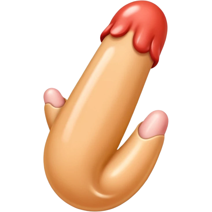A penis having an orgasm with a little bit of ejaculation emoji