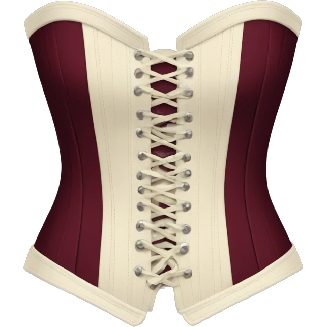 Burgundy ivory corset  emoji