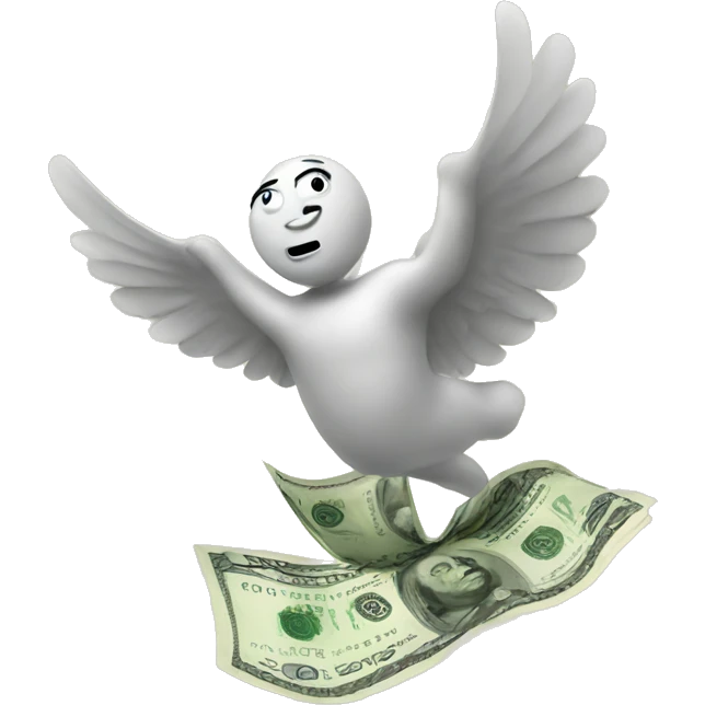 Money flying emoji