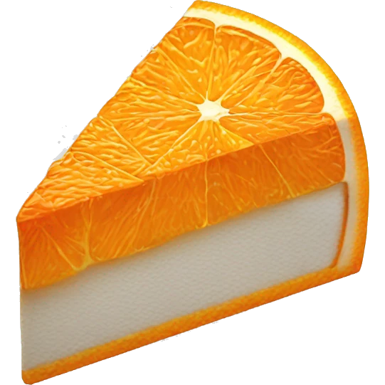 3D Orange slice  emoji