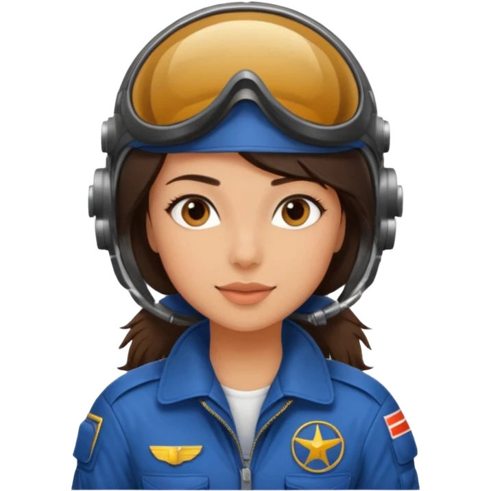 pilot girl brunette emoji