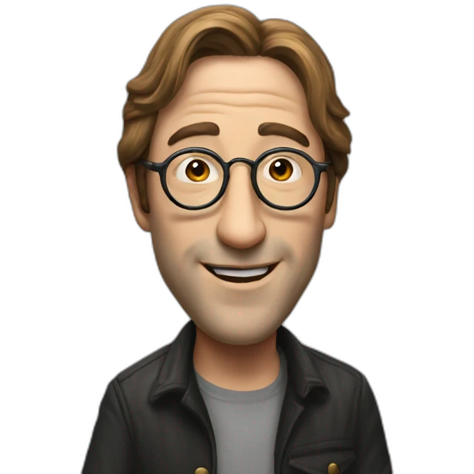 Jhon Lennon thumb Up realistic emoji