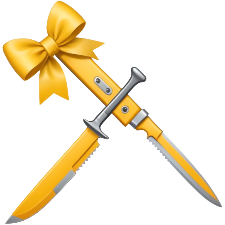 knife with little bows around it emoji