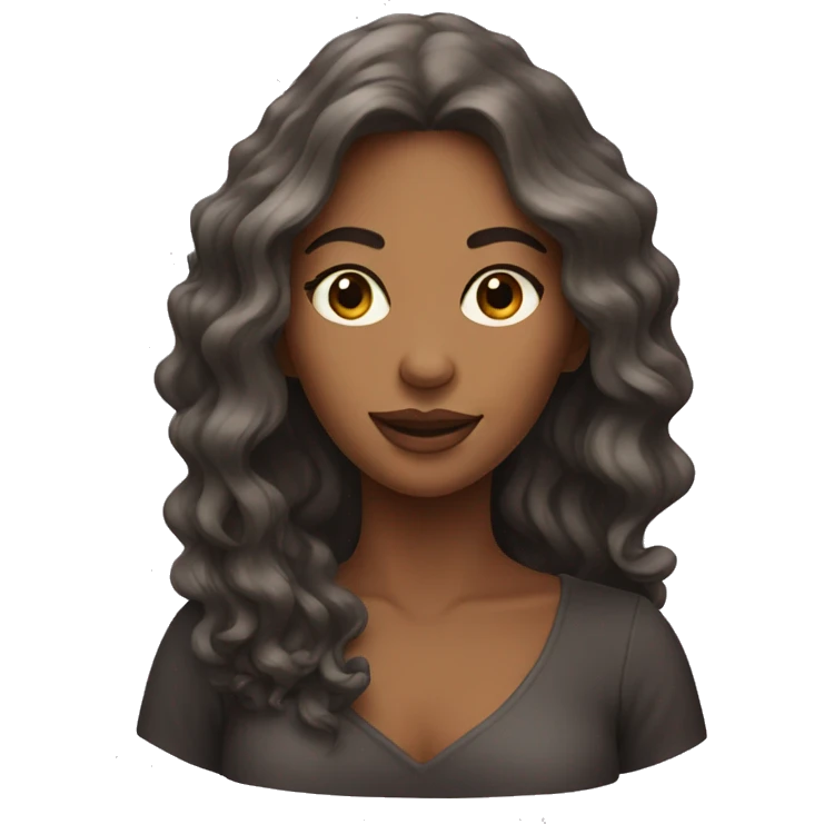 beautiful woman with flowing hair emoji