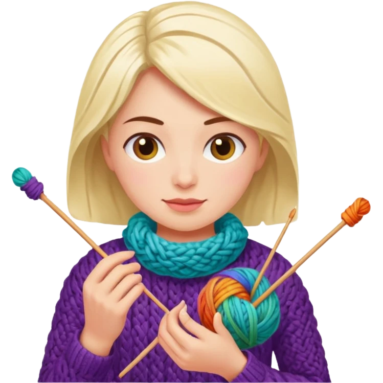 people knitting emoji