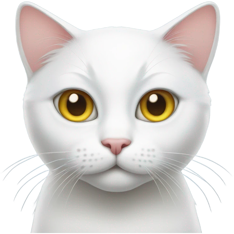 White cat with different eye colours  emoji