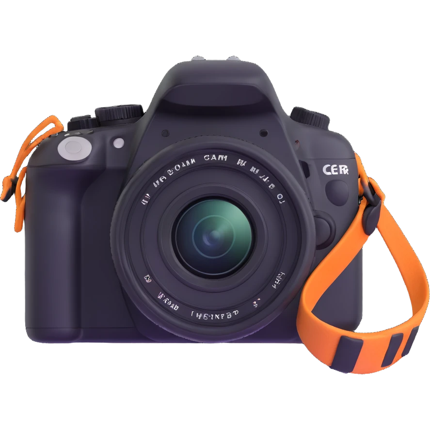 DSLR camera with strap emoji