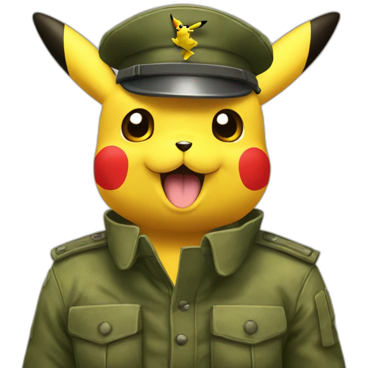 Pikachu militaire emoji