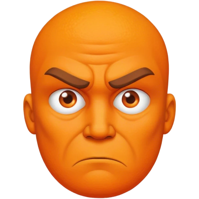 A mean orange man  emoji