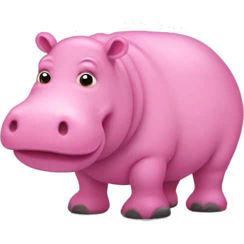 Pink hippo emoji