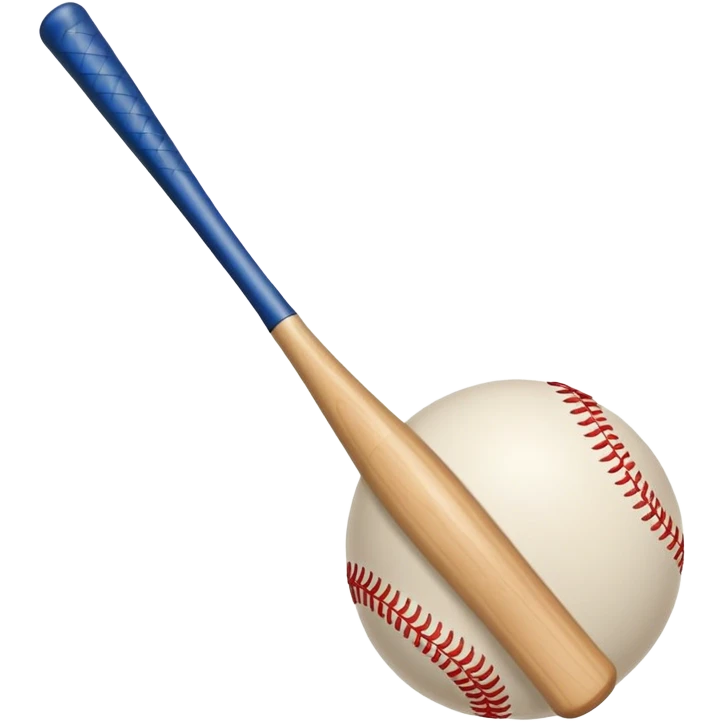 Baseball bat and ball with mit emoji