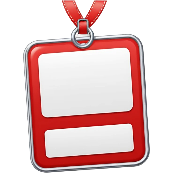 Remove the white box and keep classic red and white name tag sticker with the name Content on it and nothing else  emoji