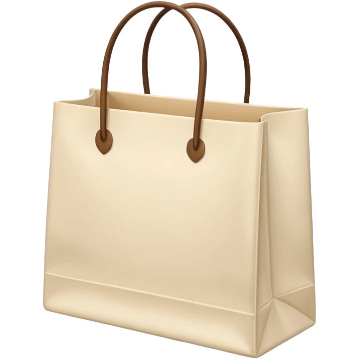 Pale creamy color SHOPPING emoji