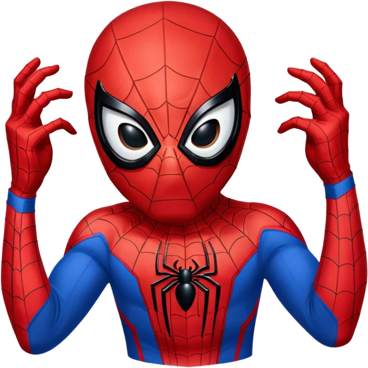 A man with a costume with spider man ability’s  emoji