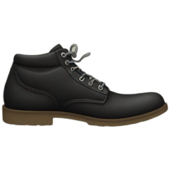 Old broken black shoes emoji