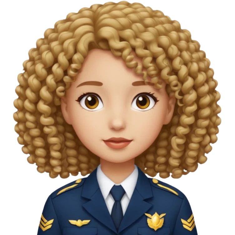 scout girl with curly hair and uniform emoji
