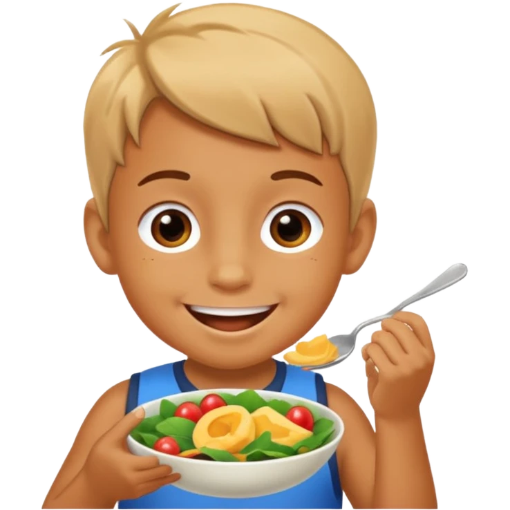 Bok yiyen çocuk emoji