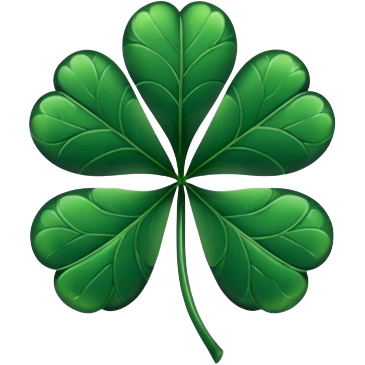 Trebol de 5 hojas de black clover oscuro  emoji