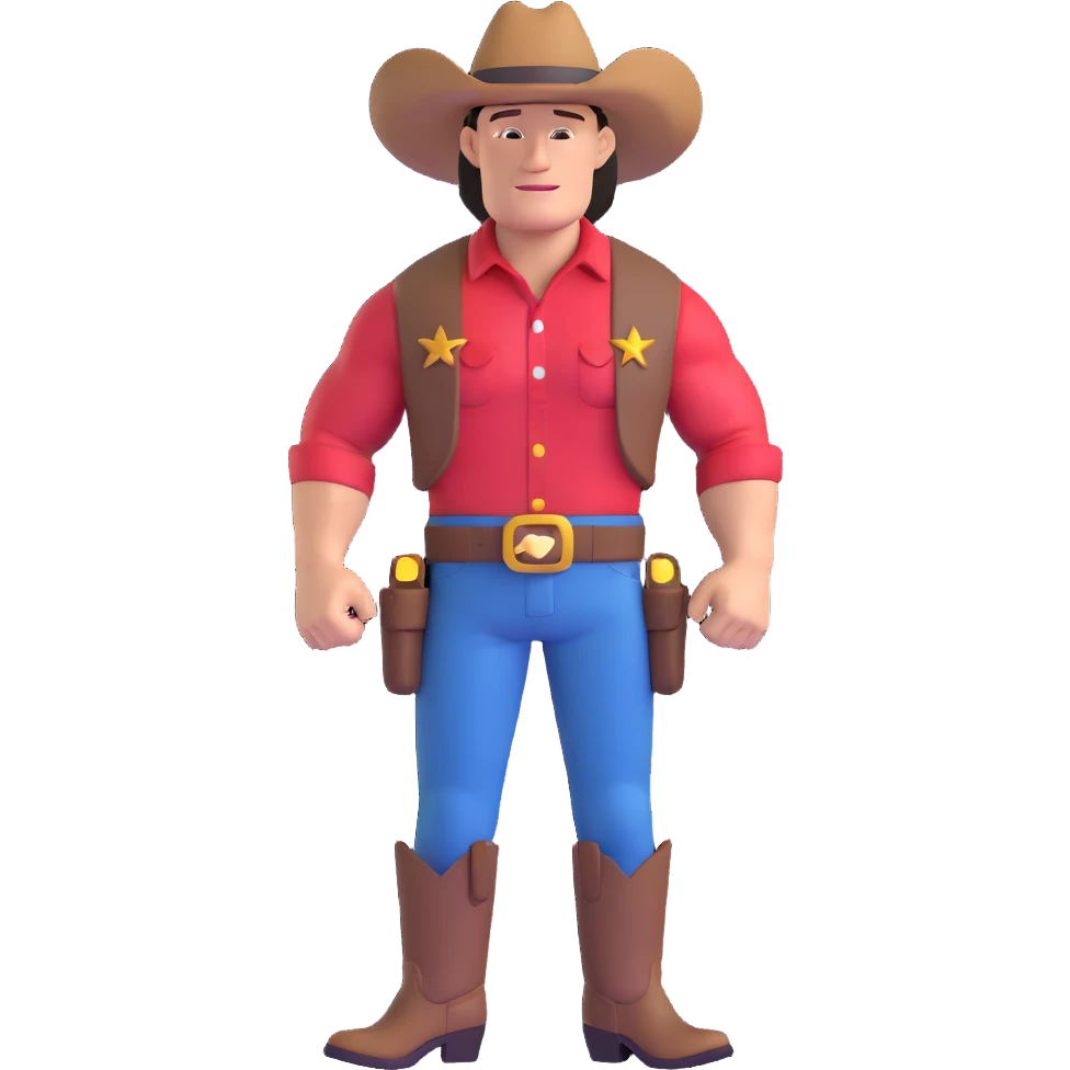 John Cena with an overly large cowboy hat emoji