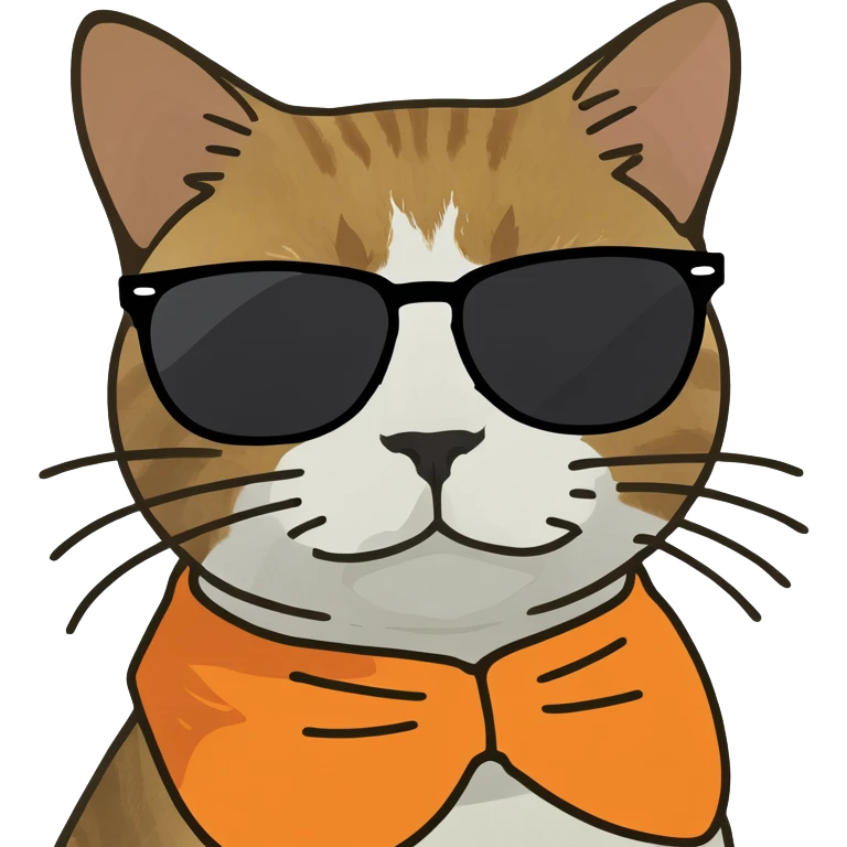Cat with sunglasses emoji