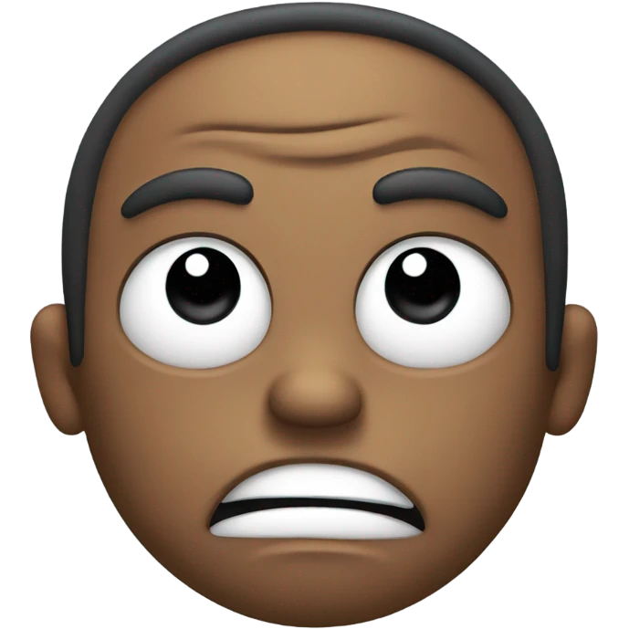 Frowning head shake emoji