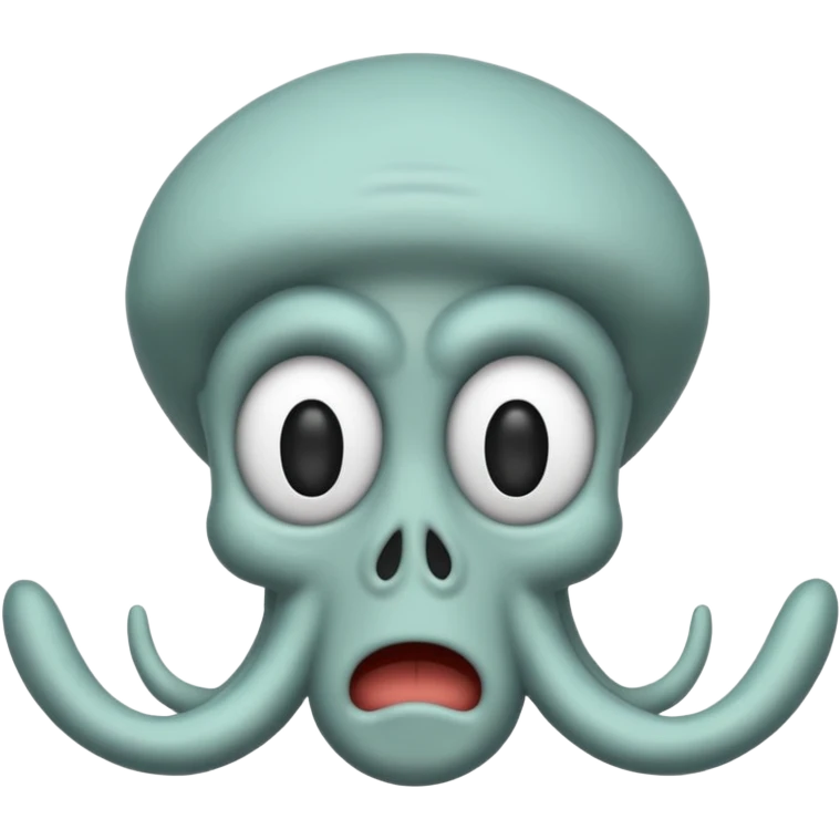 Squidward but black emoji