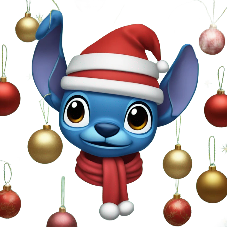 Stitch at Christmas  emoji