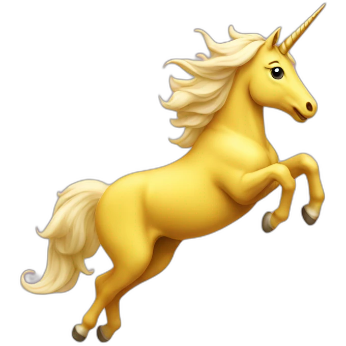 yellow jumping unicorn emoji
