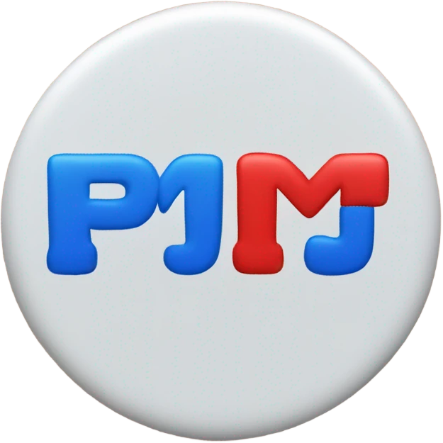 disc that says “Jim for PMG in red and blue letters  emoji