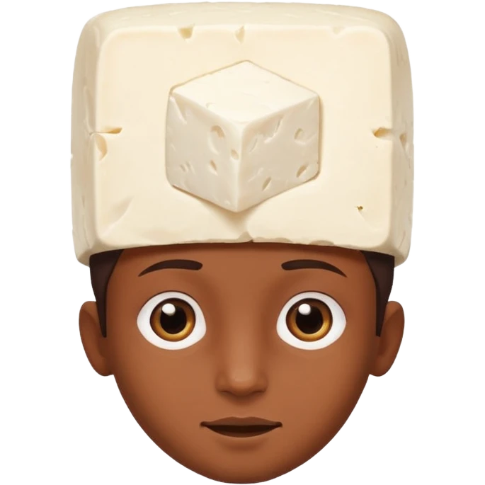 Paneer on boy's head emoji