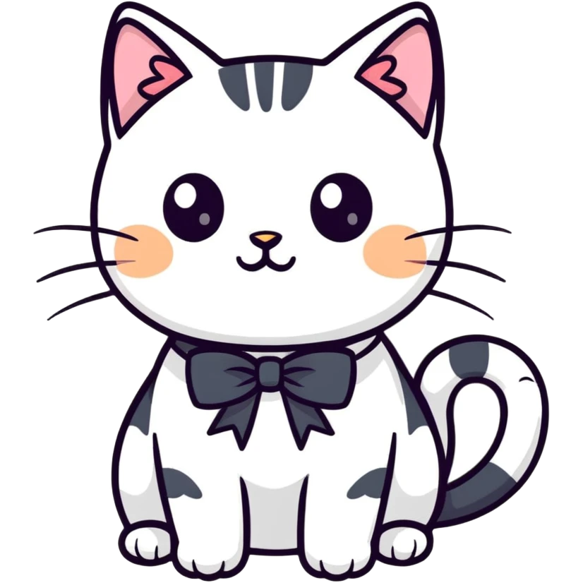 cat with a bow emoji