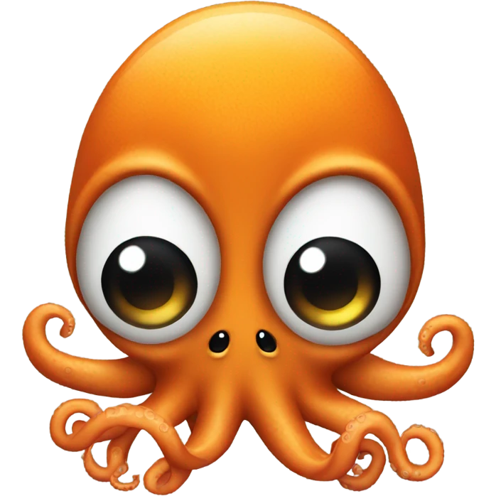 SCARED ORANGE OCTOPUS emoji
