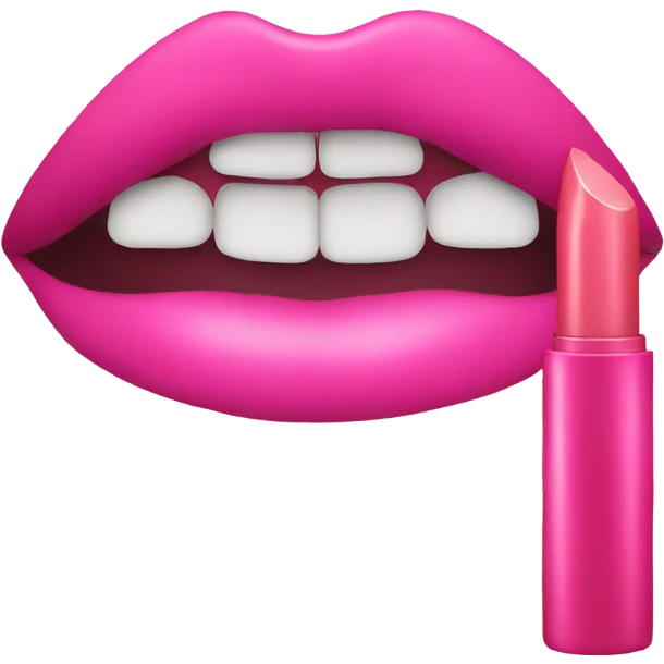 Pink lipstick emoji