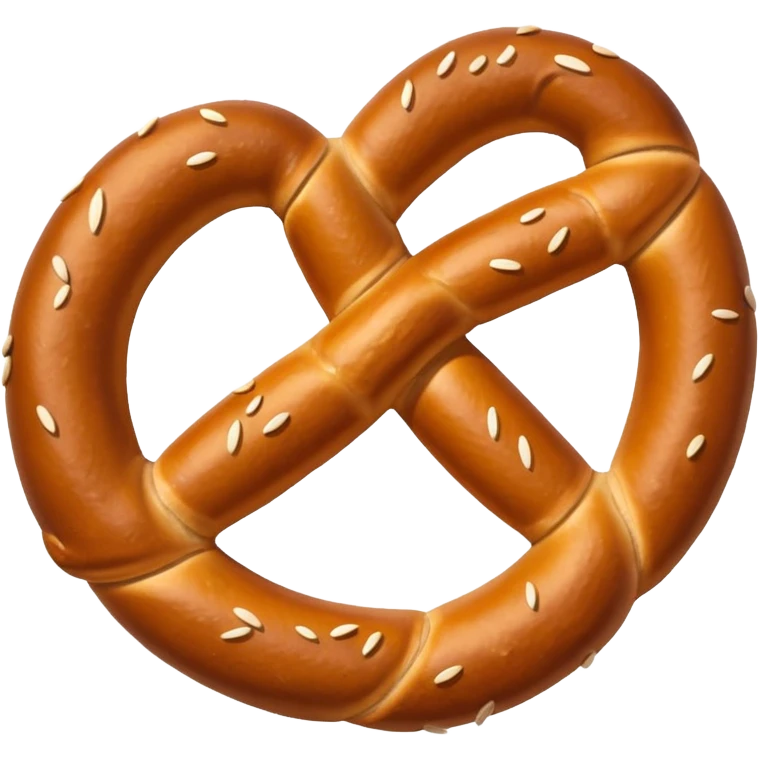 pretzel, white background emoji