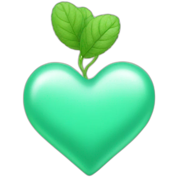 Minty heart emoji