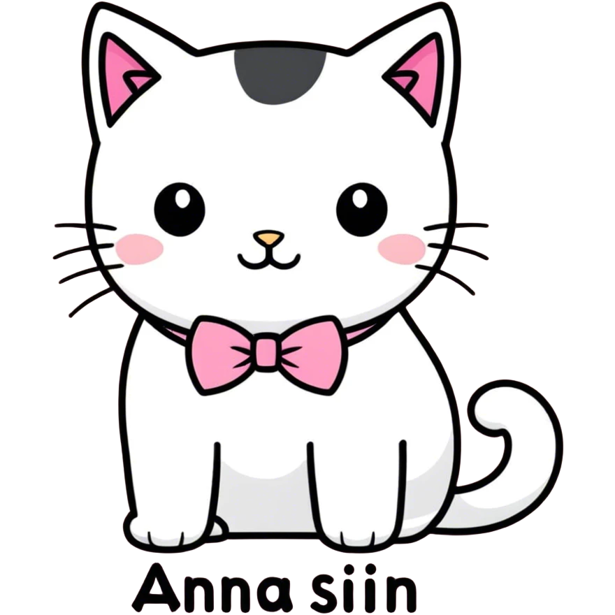 A cat say swiiiiin. On the other side a pic with the name Anna.  emoji