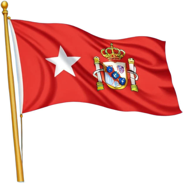 La bandera de la Comunidad de Madrid con sus 7 estrellas blancas emoji