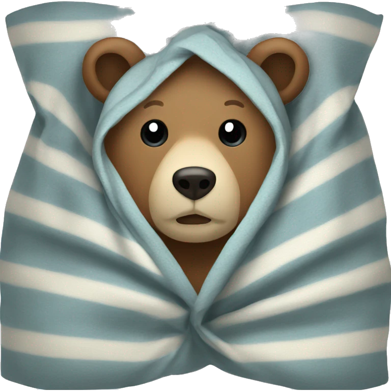 A bear wrapped in a blanket emoji