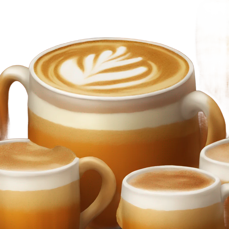 Realistic pumpkin latte emoji