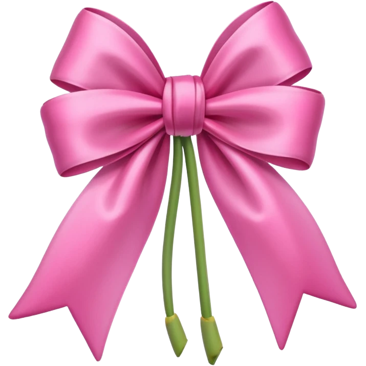Pink tulips with a bow emoji