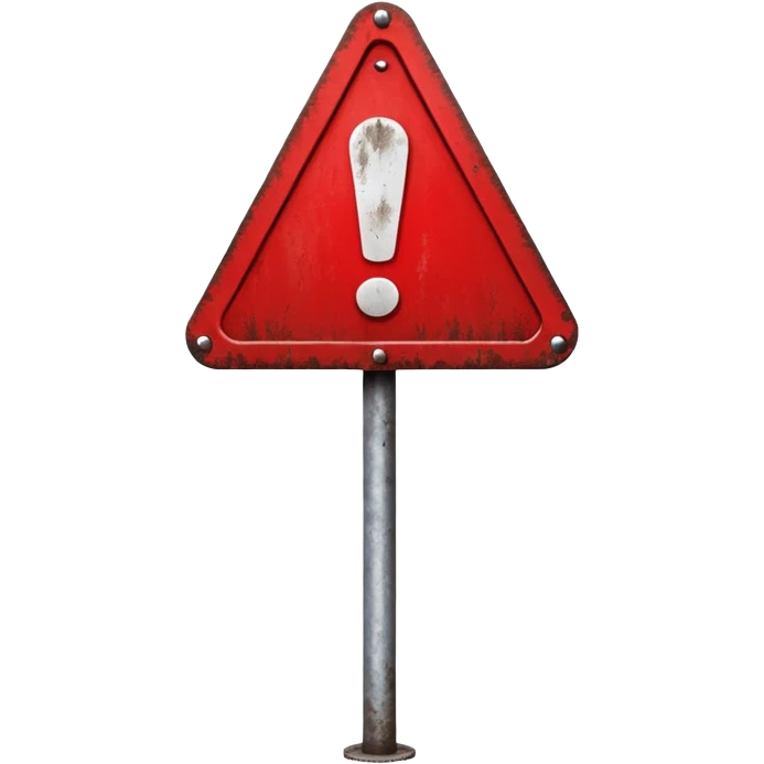 Make a red danger sign with a pole emoji