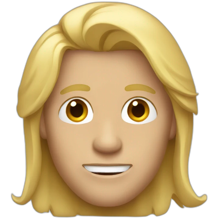 Men with long blond hair emoji