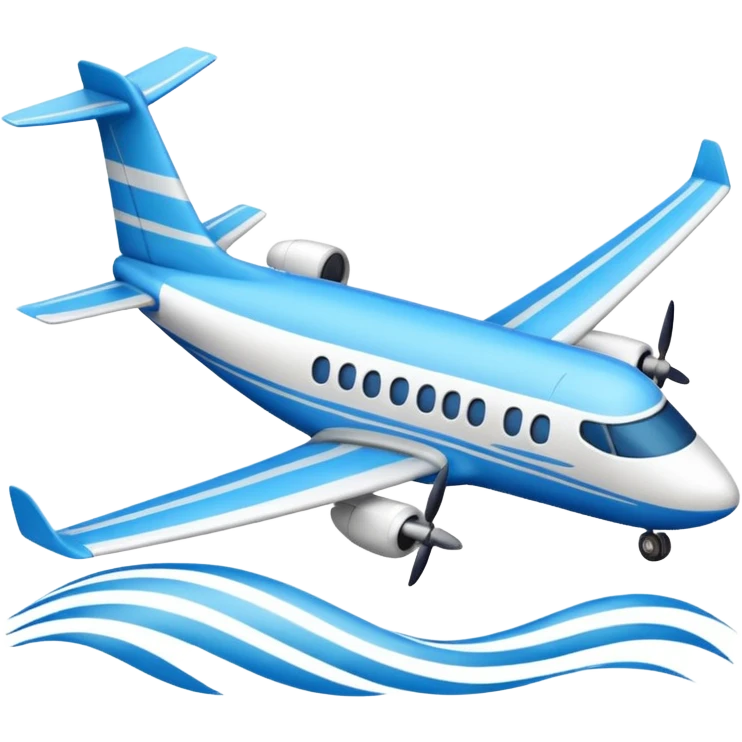 travel-themed emoji for AsiaLuxe Travel with blue wavy lines and a small airplane emoji