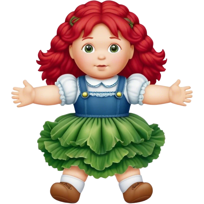 vintage cabbage patch doll red hair emoji